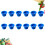24Pièces Bouchons Silicone Ajustables Bleu Pour Évier Salle De Bain 10