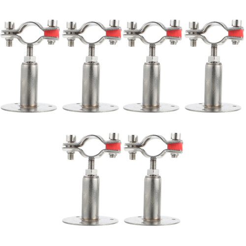 6Pièces Clips Fixation Tuyau Acier Inox Durable Pour Usage Automobile 2