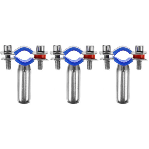 3Pièces Bride Réglable Inox Pour Tuyau Fixation Murale Argent 2
