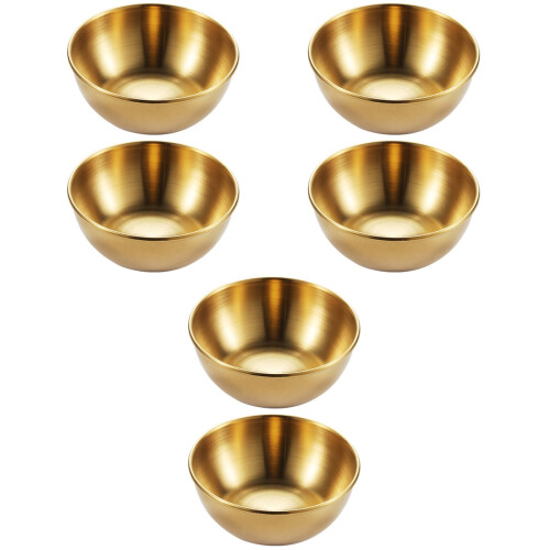 6Pièces Ramequins Dorés En Acier Pour Sauce Présentation 2