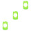 3Pièces Couvre-GPS Silicone Vert Résistant Et Souple 5