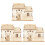 3Pièces Maison Beige En Bois Et Décorative 2