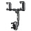 3Pièces Support Téléphone Rétroviseur ABS Noir Durable 10