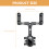3Pièces Support Téléphone Rétroviseur ABS Noir Durable 9