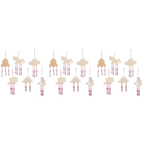 18Ensembles Pendules Décoratives En Bois DIY Pour Enfants Beige 1