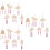 18Ensembles Pendules Décoratives En Bois DIY Pour Enfants Beige 8