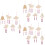18Ensembles Pendules Décoratives En Bois DIY Pour Enfants Beige 6