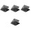4Pièces Support Pliable Laptop Antidérapant Réglable Noir 3