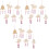 18Ensembles Pendules Décoratives En Bois DIY Pour Enfants Beige 3