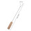 Double Crochet Acier Manche Bois Pour Barbecue Camping 2