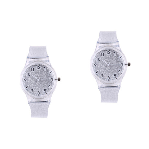 2Pièces Enfants Silicone Transparent Pailleté Ajustable 2