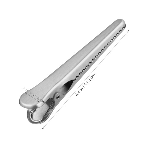 18Pièces Clips De Sceau Argent Acier Puissant Pour Conservation 1
