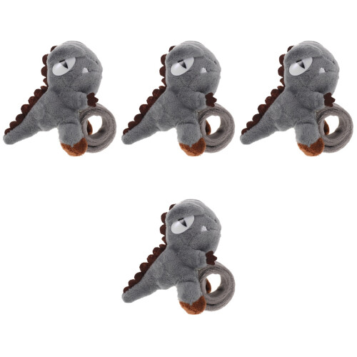 4Pièces Bracelets Slap Poilus Gris Pour Jouer Et 1