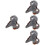 4Pièces Bracelets Slap Poilus Gris Pour Jouer Et 5