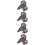 4Pièces Bracelets Slap Poilus Gris Pour Jouer Et 7