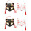 4Pièces Accessoires Masques Renard Elastiques Multicolores Pour Fête 4