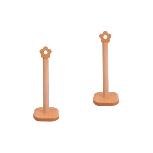 2Pièces Support Papier Bois Massif Vertical Optimisé 2