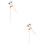 2St Mode Haarstok Magnolia Haarpin Retro Accessoire Multi 6