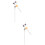 2St Mode Haarstok Magnolia Haarpin Retro Accessoire Multi 7
