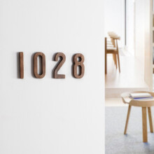 Black Walnut Number Decorative Numeral Combination Wall Decoration DIY Arabic Numerals Home Decor Wooden House Number, B