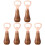 6Pièces Ouvre-Bouteilles Manuel Bois Clair Portable 2