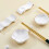 1 Pcs Ceramic Chopsticks Rest Stand Nordic Style Sticks Holder Fork Stand Spoon Tableware Holder () 9
