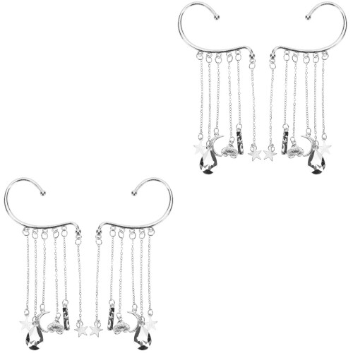 4St Non Piercing Tassel Ear Cuff Oorbellen Dames 1