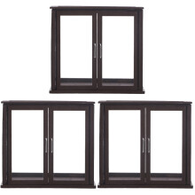 3St Mini Keuken Decor Bakkerijkast Koffie Hout Acryl Voor Poppenhuis