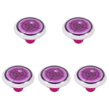 5St Draagbare Paarse Golfs Hoedclip Balmarker Met Ingebouwde Waterpas