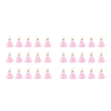60St DIY Kwast Hangers Roze Voor Sleutelhangers En Cadeau
