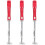 3Pièces Béquilles Aluminium Rouges Stables Pour Scooter Et 3