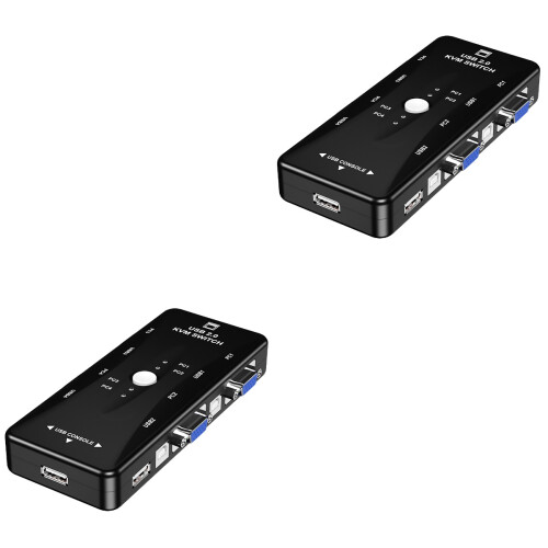 2Pièces 4 Ports Noir Pour Bureau Efficace 1
