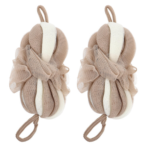 4Pièces Éponges De Douche Adorables Khaki Suspension 1