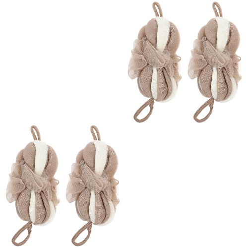 4Pièces Éponges De Douche Adorables Khaki Suspension 2