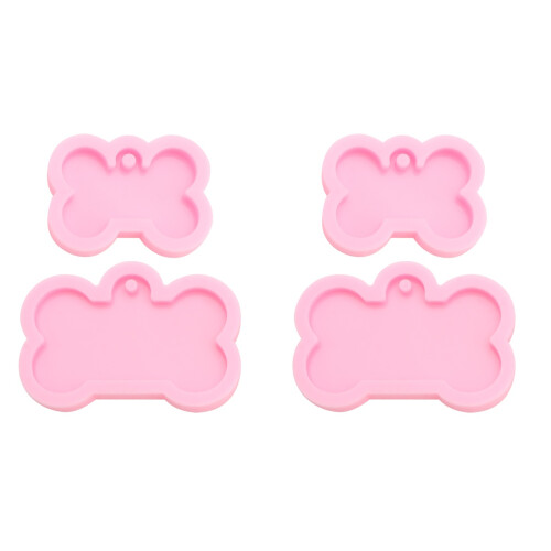 4St Hond Gebit Siliconen Roze Voor Mousse Taartdecoratie 2