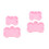4St Hond Gebit Siliconen Roze Voor Mousse Taartdecoratie 4