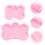 4St Hond Gebit Siliconen Roze Voor Mousse Taartdecoratie 8