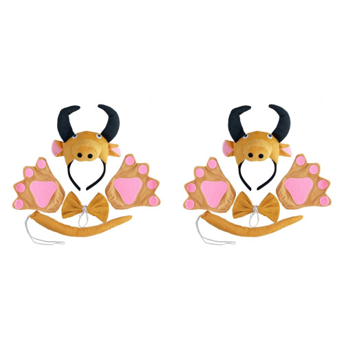 2Sets Koe Hoofdaccessoire Set Voor Cosplay En Feesten 1