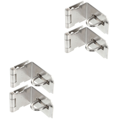 4Pièces Verrou Inox Argenté Multiusage Pour Portes 2