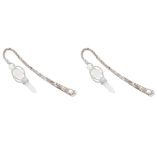 2Pièces Marque-Page Unique En Cristal Pour Usage Décoratif 1