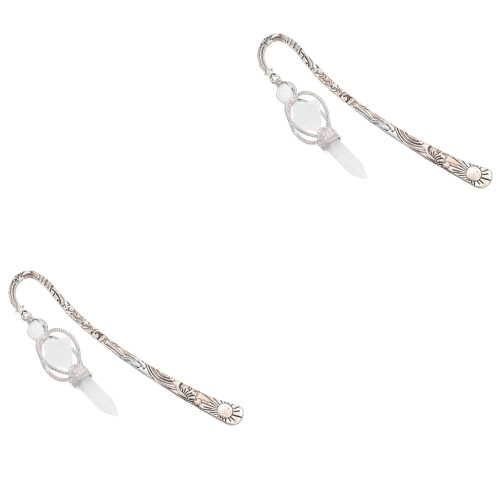 2Pièces Marque-Page Unique En Cristal Pour Usage Décoratif 2