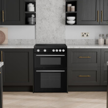 Willow WT60CCB 68L Freestanding Electric Cooker Twin Cavity Cooker with Cer