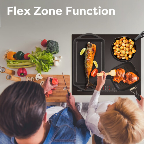 CIARRA CBBIH4BF 7200W Builtin Induction Hob 4 Zones with Boost Function and 1
