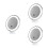 3St Compacte LED Make-Up Spiegel 10X Vergroting Met Zuignap 7