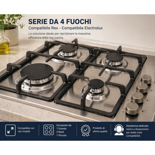 Set of 4 Burners for Kitchen Rex - Electrolux 2
