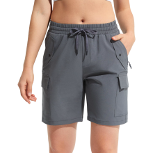Damen Cargo-Shorts Sport Trekking Training Leicht Grau M — cargo shorts damen, trekking shorts damen, graue cargo shorts m, sport shorts training