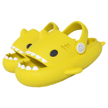 Chanclas Zapatillas de Piscina Antideslizantes Tiburones Dientes Amarillas 22/23 EU — calzado playa infantil