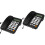 2Pièces Téléphone Fixe Bureau Noir PVC Métal Identification Appels 3