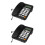 2Pièces Téléphone Fixe Bureau Noir PVC Métal Identification Appels 4