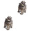 2Pièces Brûle-Encens Maison Vintage Marron Clair Élégant 3